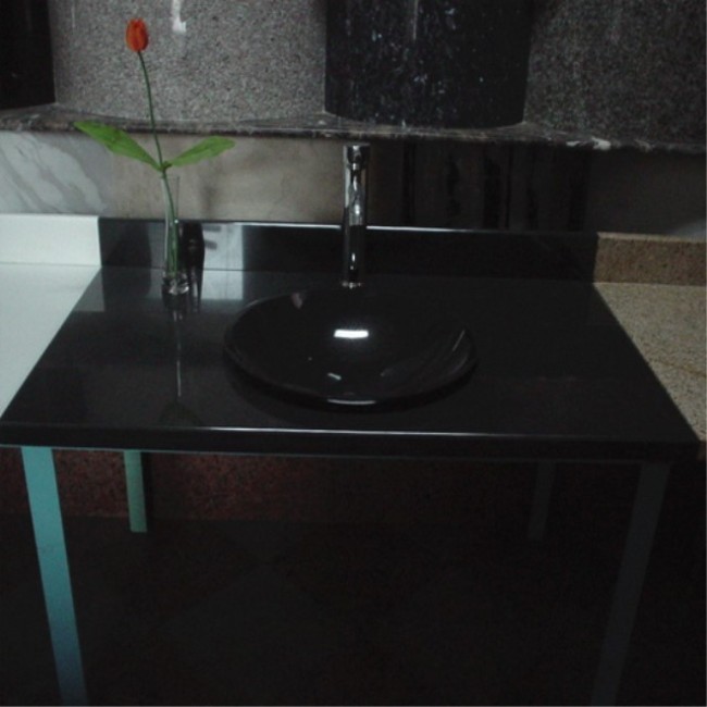 Shanxi black  granite solid stone sink